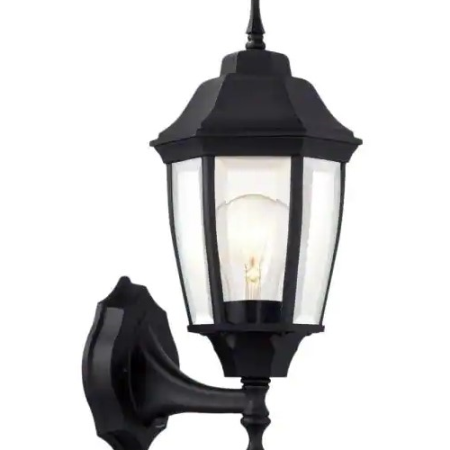 Picture of 240336 14.5 in. Black Dusk to Dawn Decorative Outdoor Wall Lantern